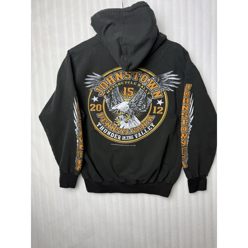 Johntown Motorcycle Rally Pennsylvania Thunder In The Valley Hoodie Youth Sz.M